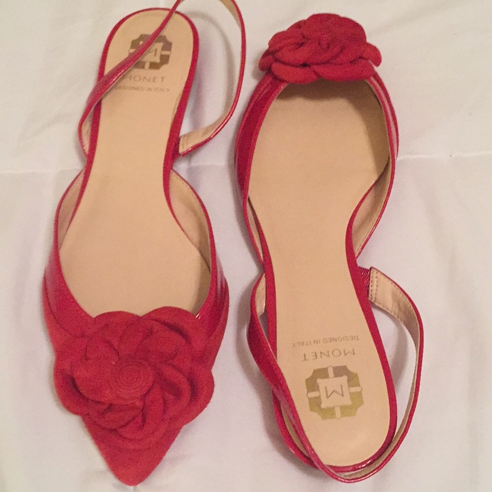 Sling back flats.  Size 9 medium